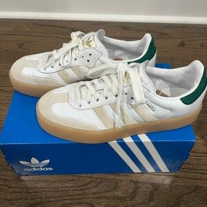 Adidas originals sambae off white aluminum green /gold metallic